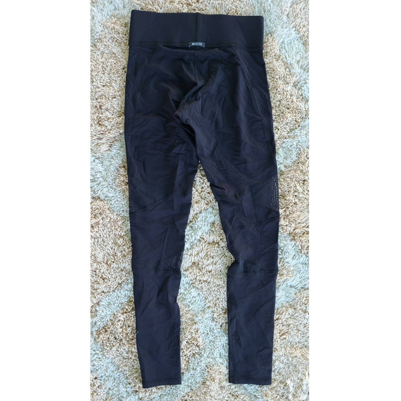 MICHI Black Athletic Mesh Panel Leggings Small‎ - Picture 2 of 4